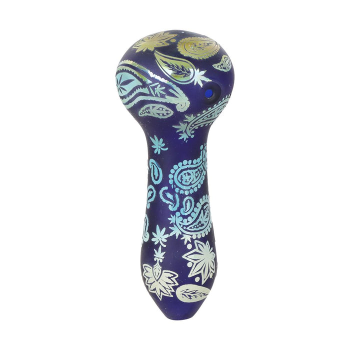 Dogg Lbs Engraved Hazely Glass Spoon Pipe - 4" / Colors Vary