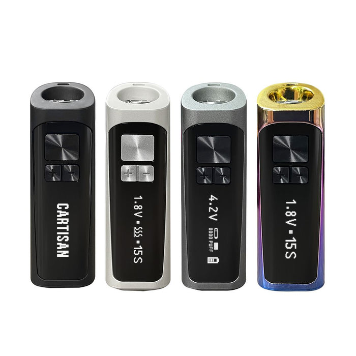 Cartisan Tax 510 Battery: Versatile Vaping Power | Adjustable & Compact Kush Cargo Cartisan Tax 510 Battery: Versatile Vaping Power | Adjustable & Compact Kush Cargo