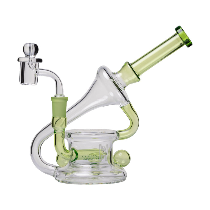 Human Grade 7.5" Recycler Triple Marble Glass Dab Rig