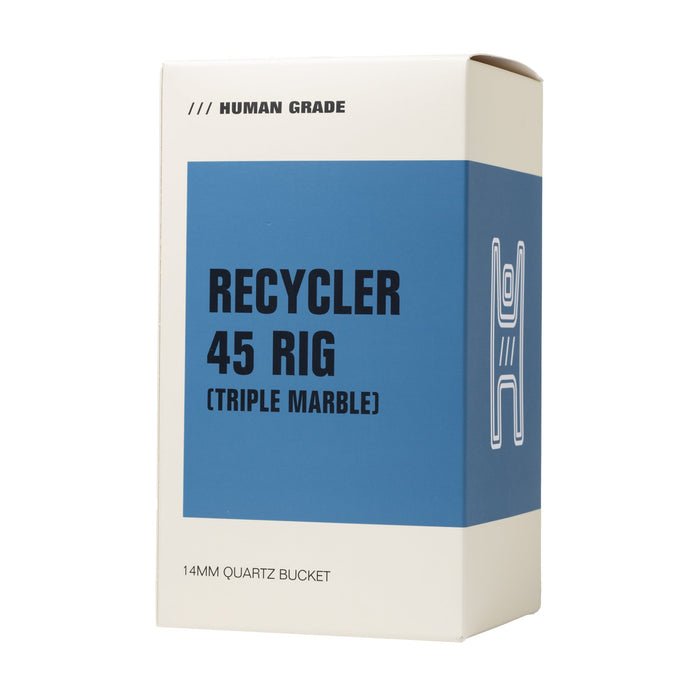 Human Grade 7.5" Recycler Triple Marble Glass Dab Rig