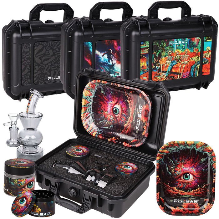 Pulsar Bent Neck Water Pip Hard Case Travel Set