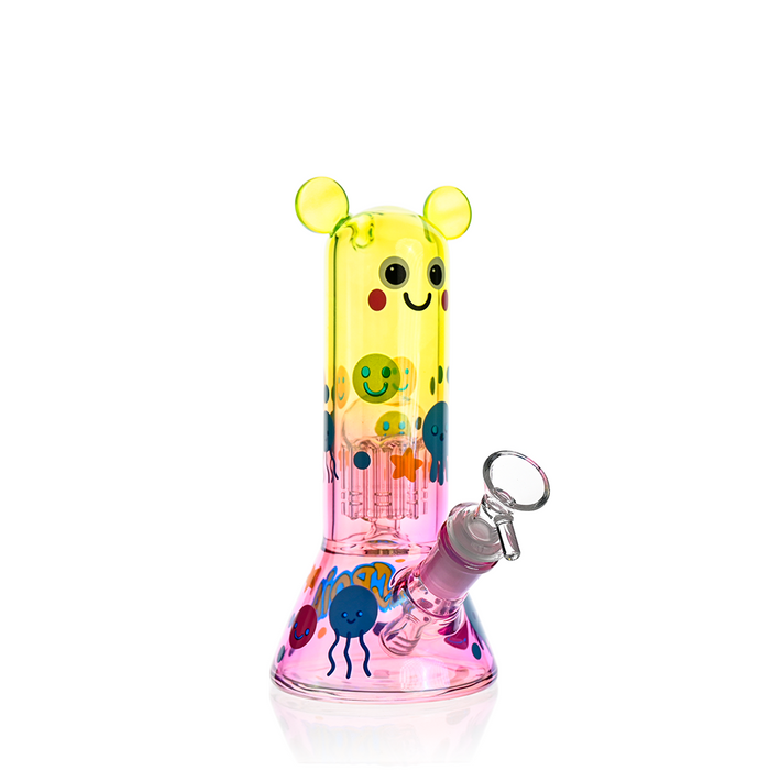 Croia Glass Character Beaker Bong with Jellyfish Design