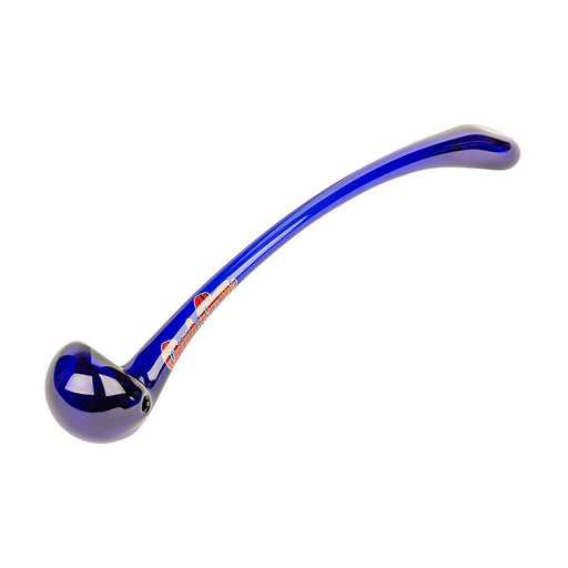 Blue glass pipe on a white background