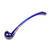 Blue glass pipe on a white background