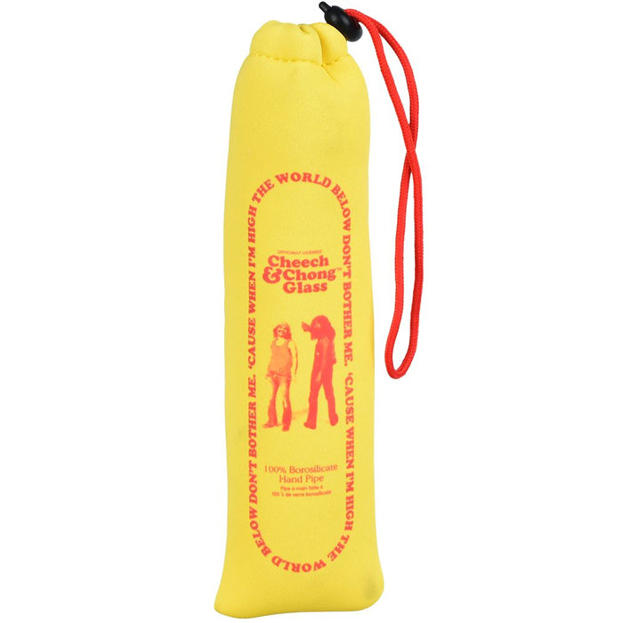 Cheech & Chong Glass Chongdolf Pipe with Logo & Storage Pouch – 9" – Kush Cargo