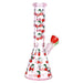 Side View of Pink Cherries Beaker Bong