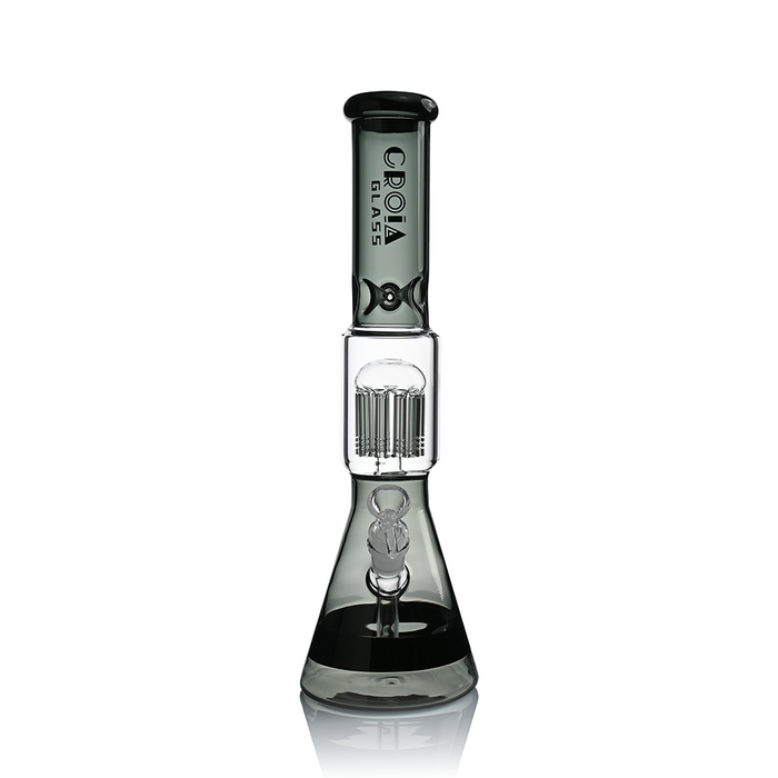 Croia Glass 15" Beaker Bong with Tree Perc and Ice Catcher