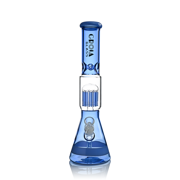 Croia Glass 15" Beaker Bong with Tree Perc and Ice Catcher