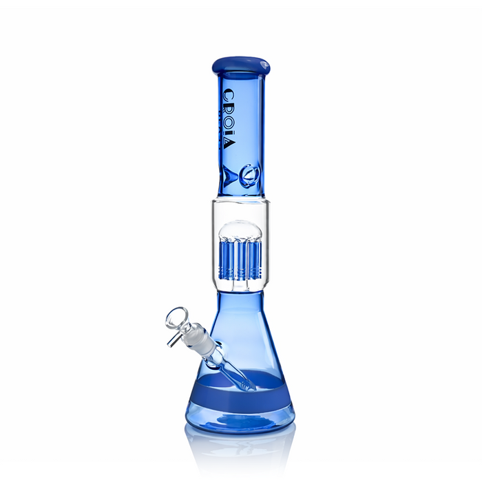 Croia Glass 15" Beaker Bong with Tree Perc and Ice Catcher