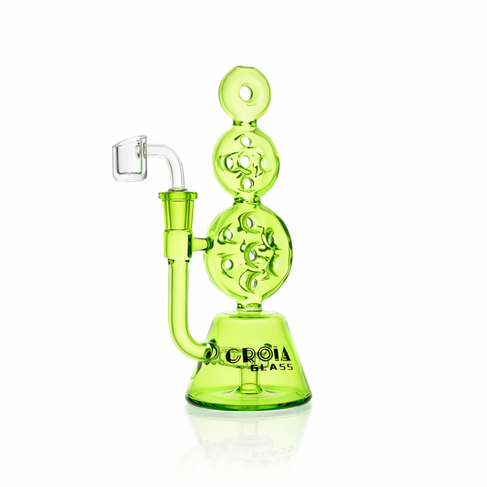 Croia Glass 8" Triple Stack Swiss Perc Recycler Dab Rig