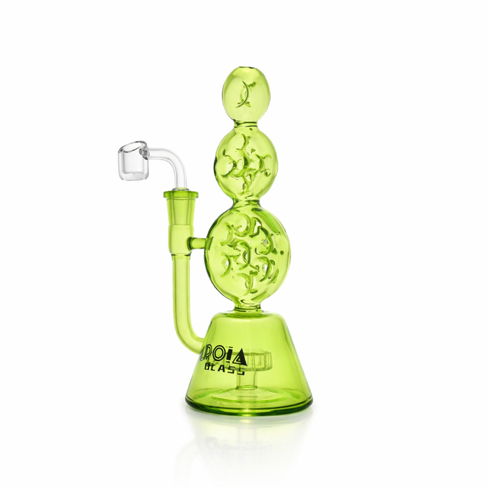 Croia Glass 8" Triple Stack Swiss Perc Recycler Dab Rig