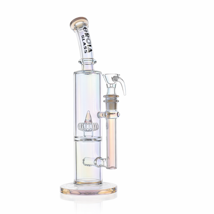 Croia Glass 10" Dual Chamber Bong with Inline and Rocket Perc