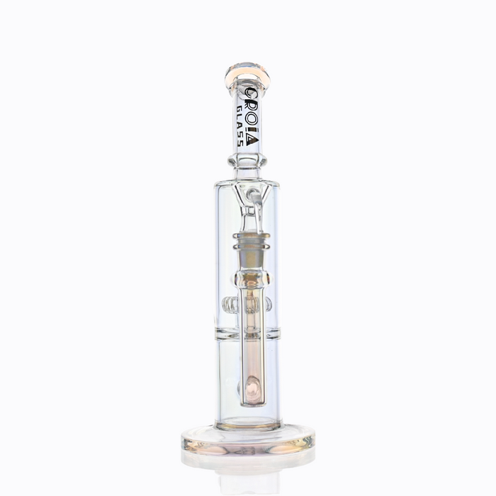 Croia Glass 10" Dual Chamber Bong with Inline and Rocket Perc