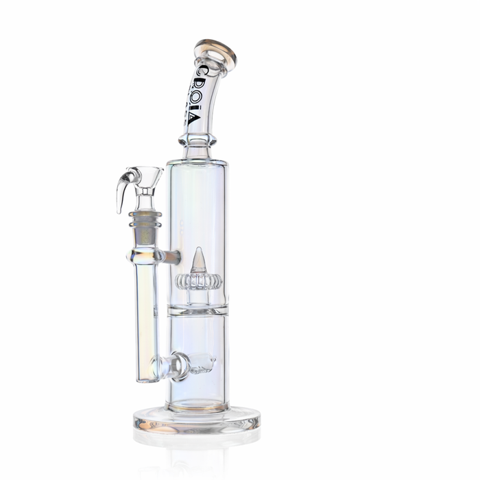Croia Glass 10" Dual Chamber Bong with Inline and Rocket Perc