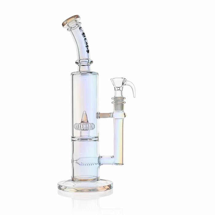 Croia Glass 10" Dual Chamber Bong with Inline and Rocket Perc