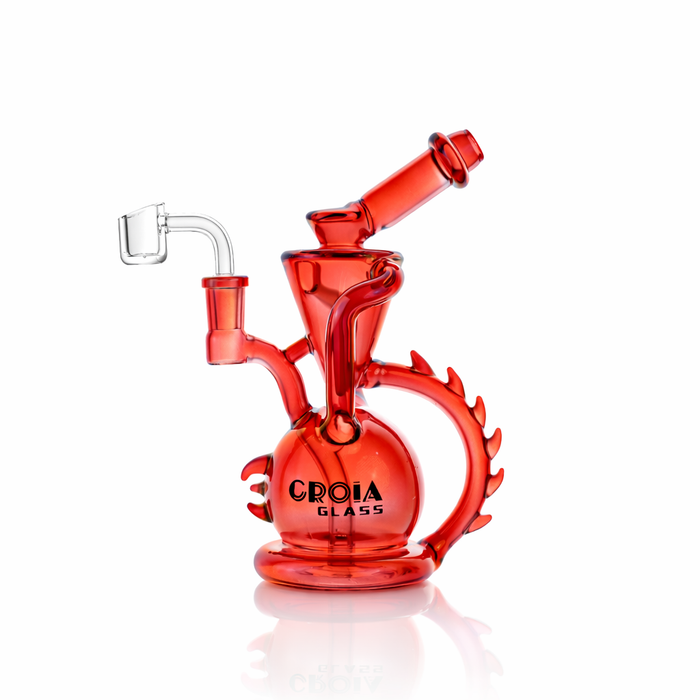 Croia Glass 10" Dragon Spine Recycler Dab Rig