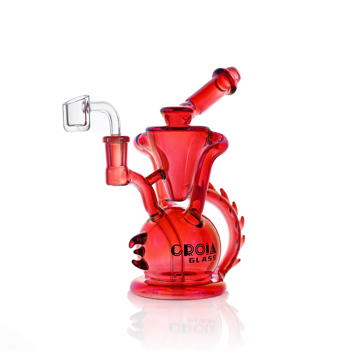 Croia Glass 10" Dragon Spine Recycler Dab Rig