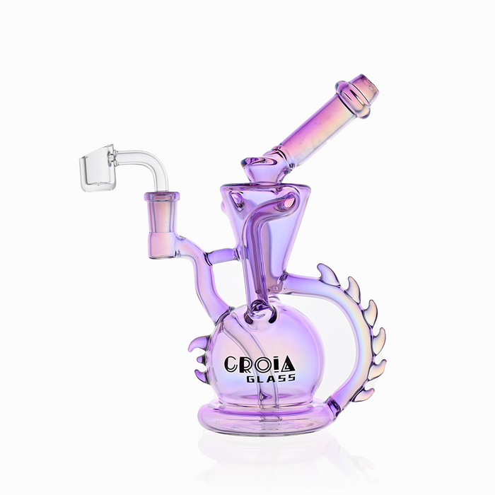 Croia Glass 10" Dragon Spine Recycler Dab Rig