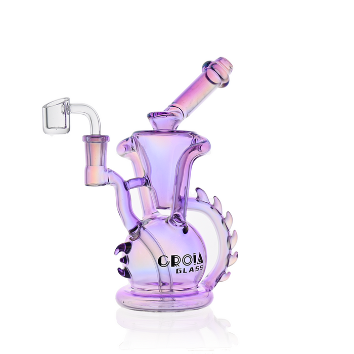 Croia Glass 10" Dragon Spine Recycler Dab Rig