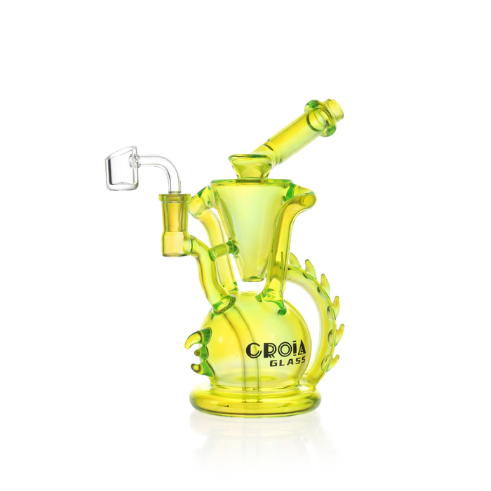 Croia Glass 10" Dragon Spine Recycler Dab Rig