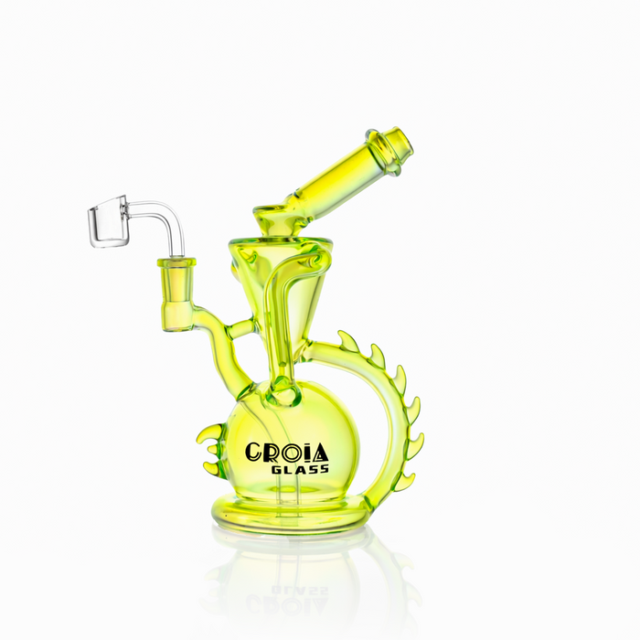Croia Glass 10" Dragon Spine Recycler Dab Rig