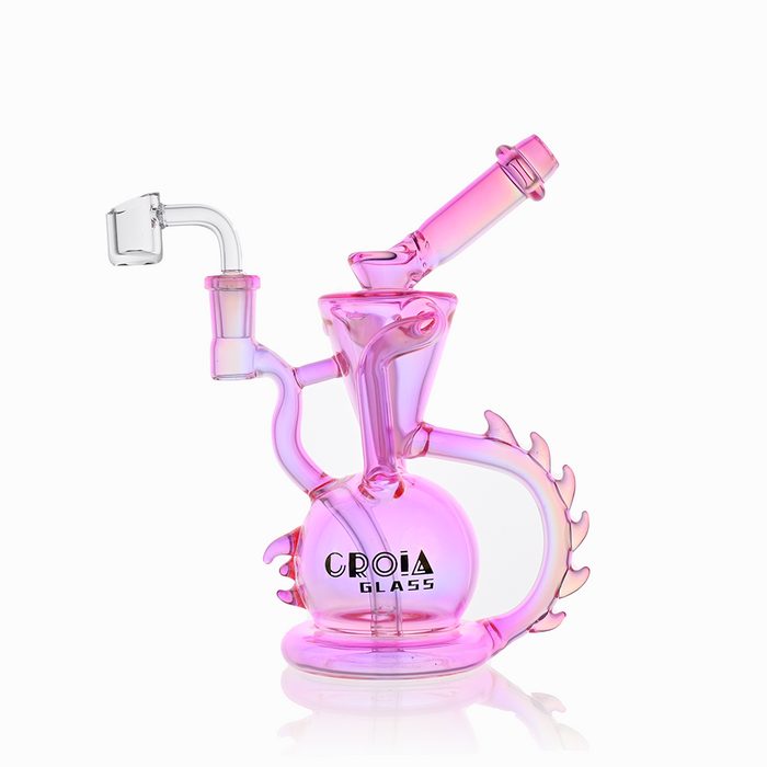Croia Glass 10" Dragon Spine Recycler Dab Rig