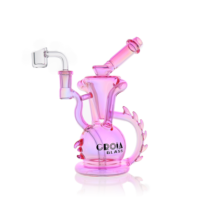 Croia Glass 10" Dragon Spine Recycler Dab Rig