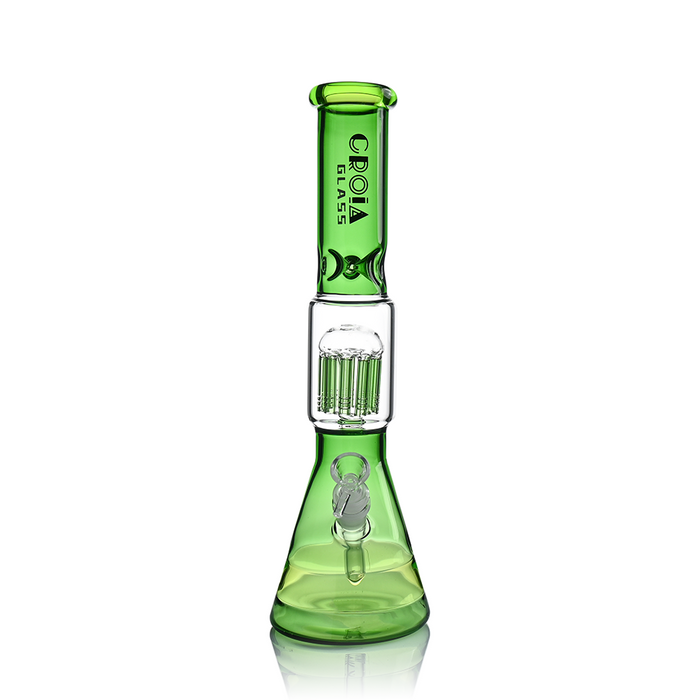 Croia Glass 15" Beaker Bong with Tree Perc and Ice Catcher