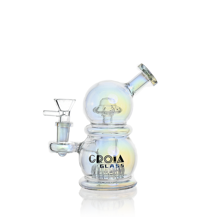 Croia Glass 6" Mini Egg Dab Rig with Crown Perc