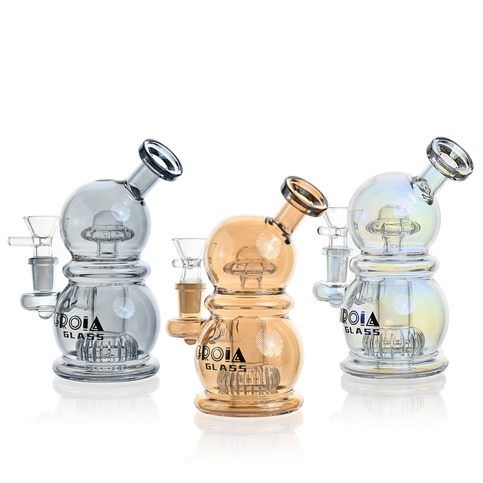Croia Glass 6" Mini Egg Dab Rig with Crown Perc
