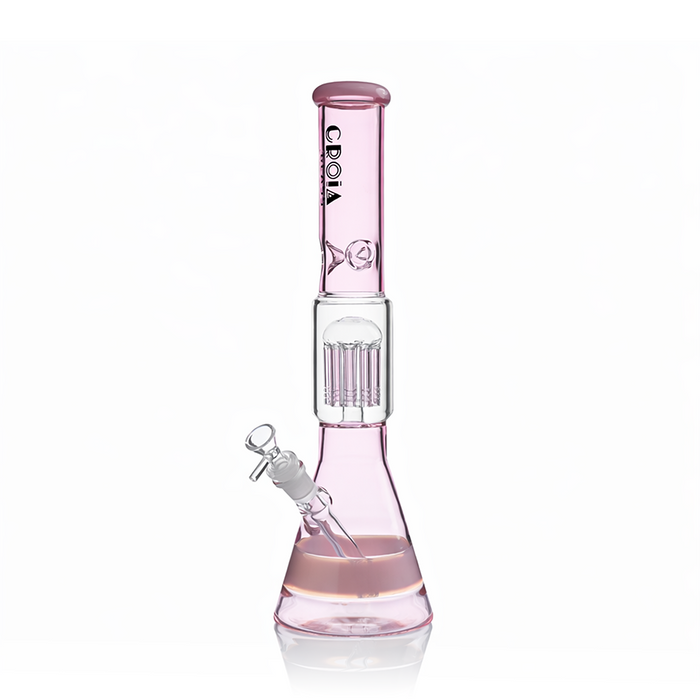 Croia Glass 15" Beaker Bong with Tree Perc and Ice Catcher