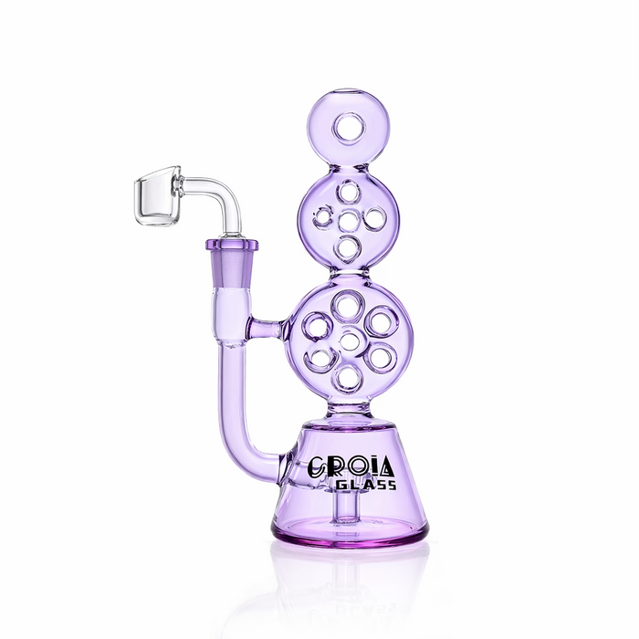 Croia Glass 8" Triple Stack Swiss Perc Recycler Dab Rig