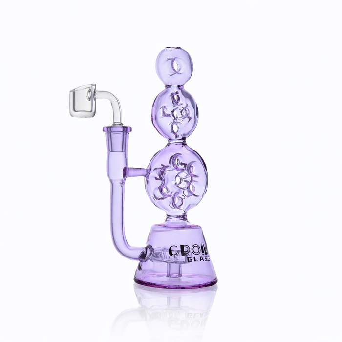 Croia Glass 8" Triple Stack Swiss Perc Recycler Dab Rig