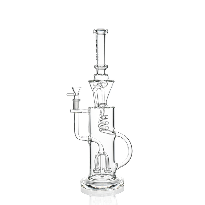 Croia Glass 15" Scientific Glass Bong with Tree Perc & Spiral Cooling