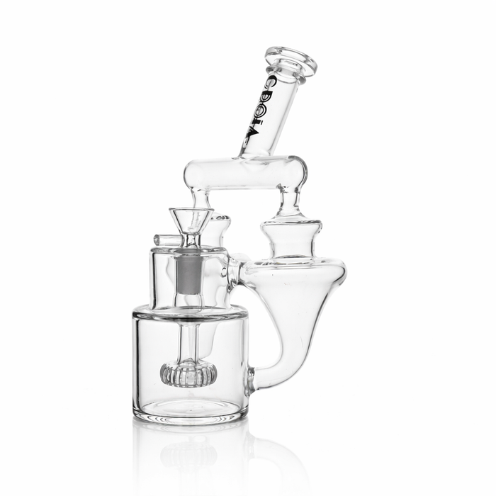 Croia Glass 8" Twin Vortex Recycler Scientific Glass Water Pipe
