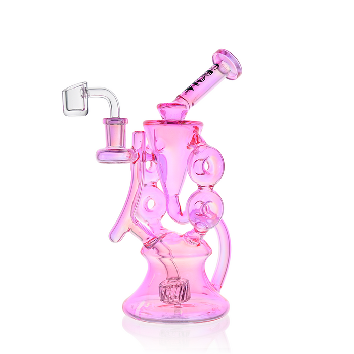 Croia Glass 10" Symmetrical Quad-Donut Klein Recycler Dab Rig