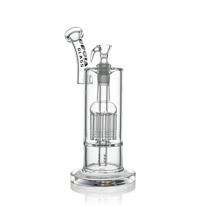Croia Glass 10" Dual Chamber Scientific Bubbler Tree Perc Glass Bong