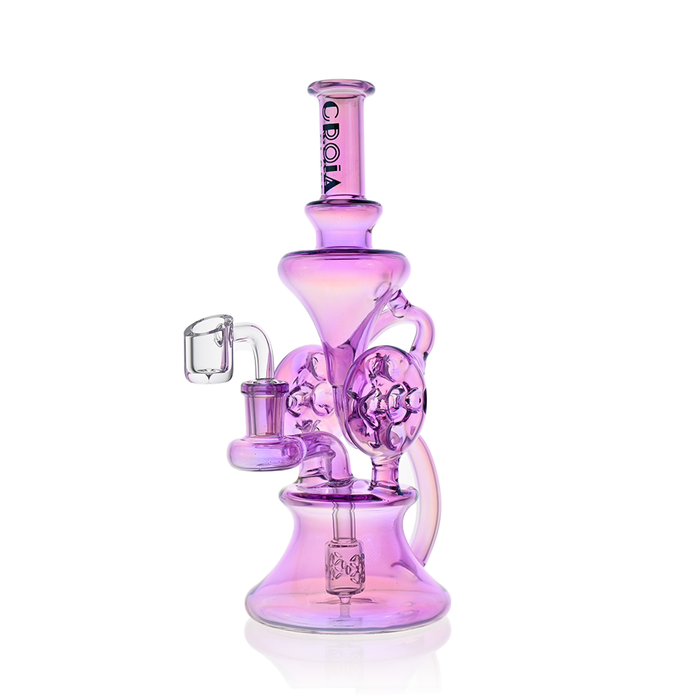 Croia Glass 10" Dual Swiss Perc Klein Recycler Dab Rig