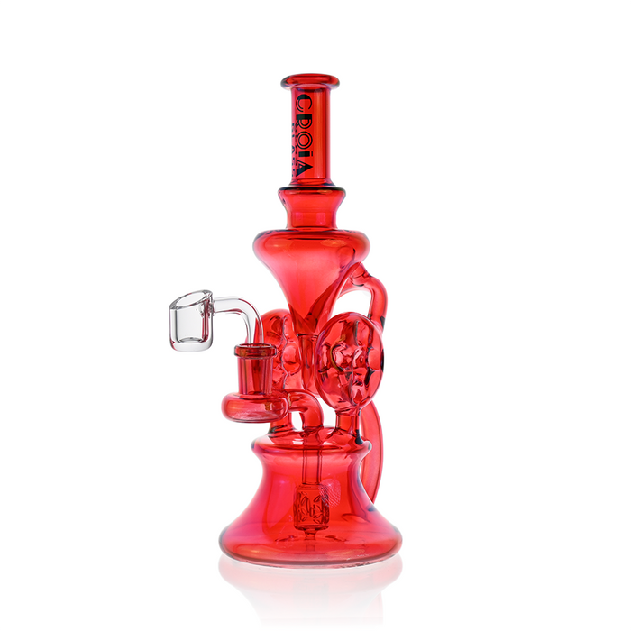 Croia Glass 10" Dual Swiss Perc Klein Recycler Dab Rig