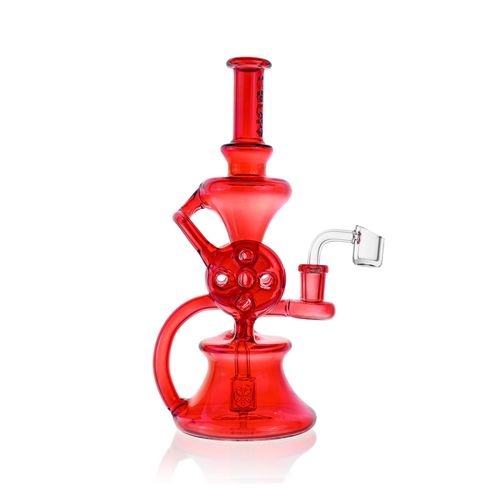 Croia Glass 10" Dual Swiss Perc Klein Recycler Dab Rig