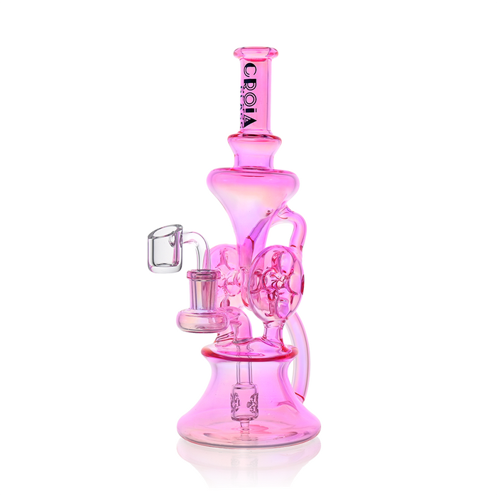 Croia Glass 10" Dual Swiss Perc Klein Recycler Dab Rig