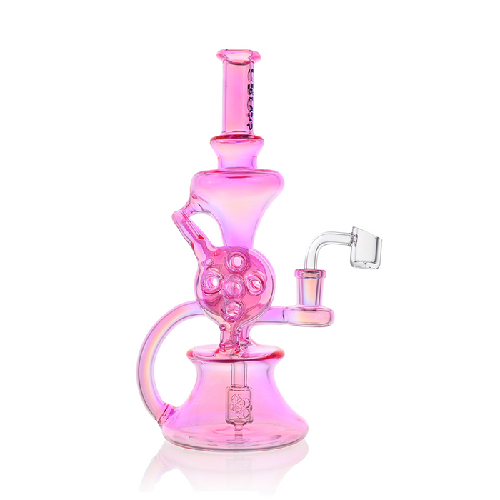 Croia Glass 10" Dual Swiss Perc Klein Recycler Dab Rig