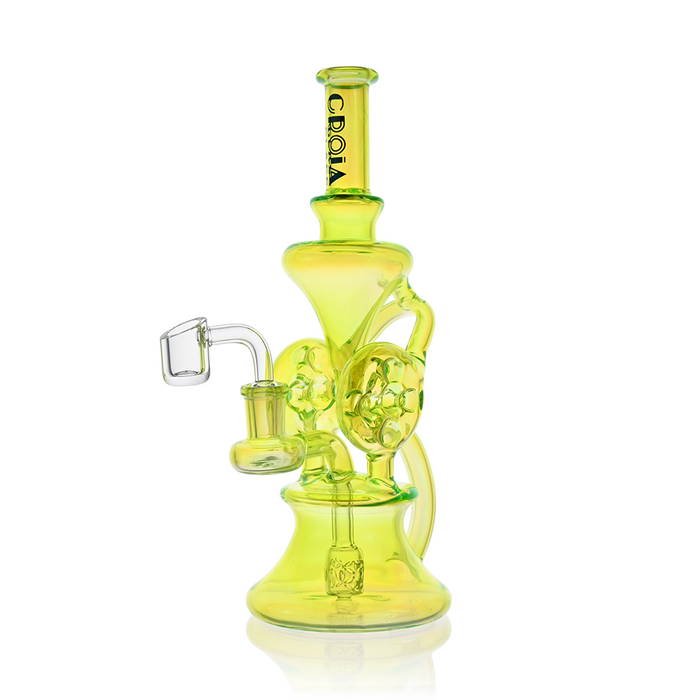 Croia Glass 10" Dual Swiss Perc Klein Recycler Dab Rig