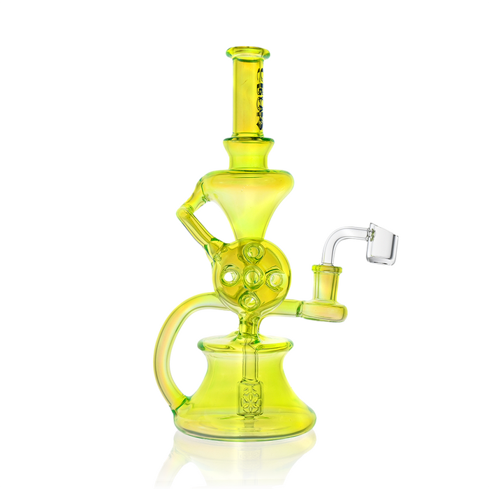 Croia Glass 10" Dual Swiss Perc Klein Recycler Dab Rig