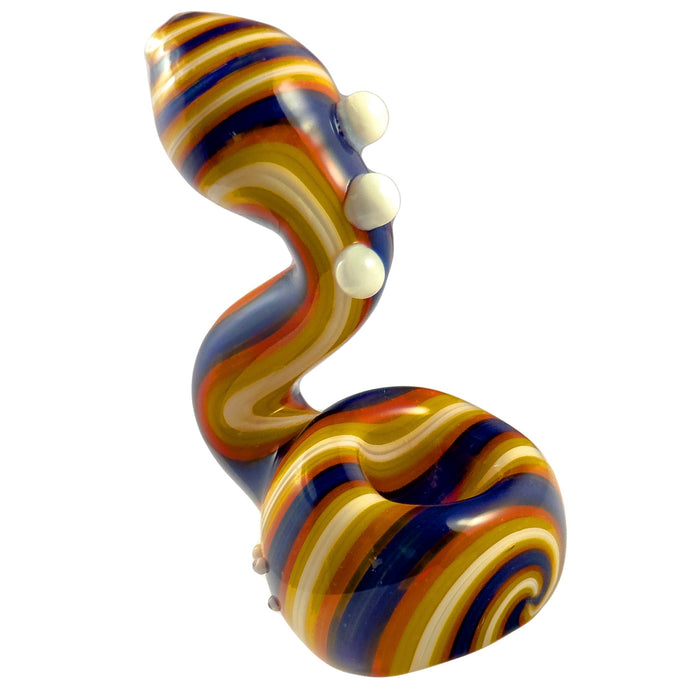 Crush Glass Standing Sherlock Hand Pipe