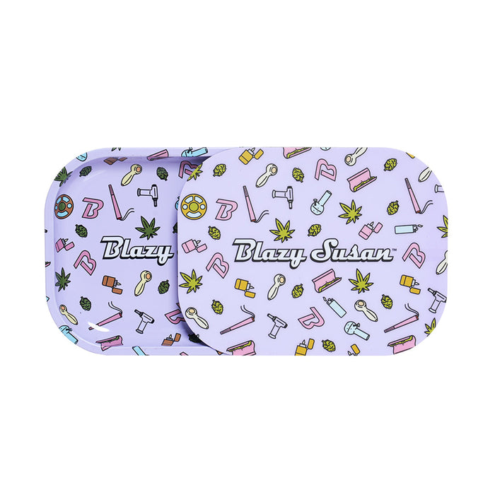 Blazy Susan Rolling Tray With Lid 6 Designs