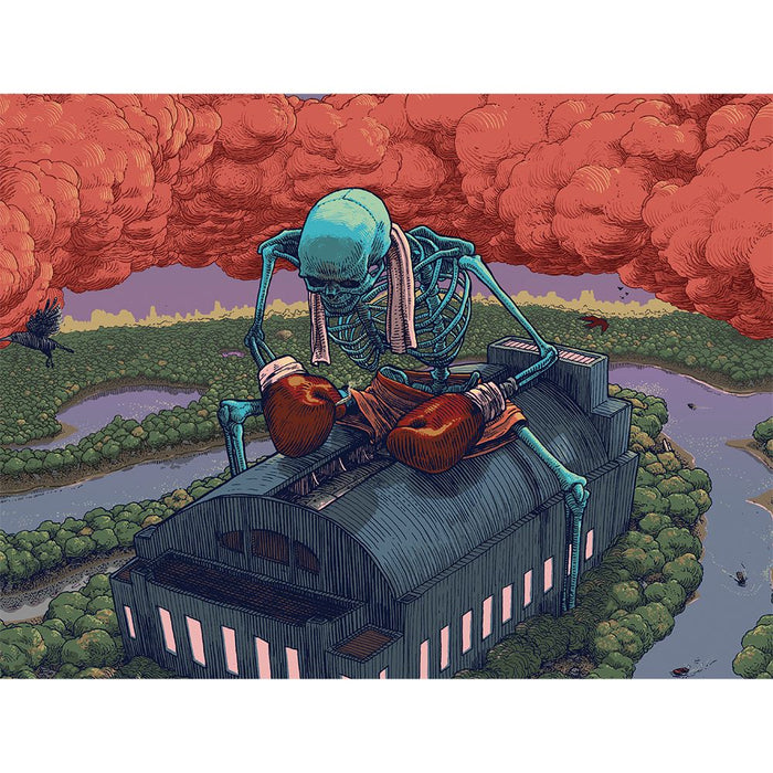 Grateful Dead Inside Print Bent Sherlock Pipe