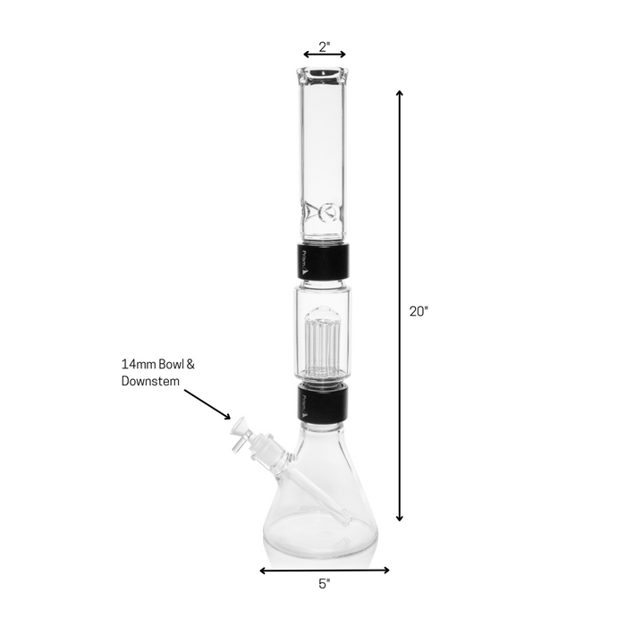 Prism Beaker Water Pipe Double Stack