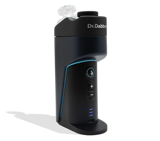 Black handheld device with 'Dr. Dabber' branding on a white background