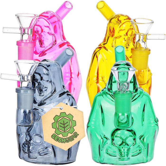 SeshGear Nocturnal Nightmare Glass Water Pipe - 4 Piece Set